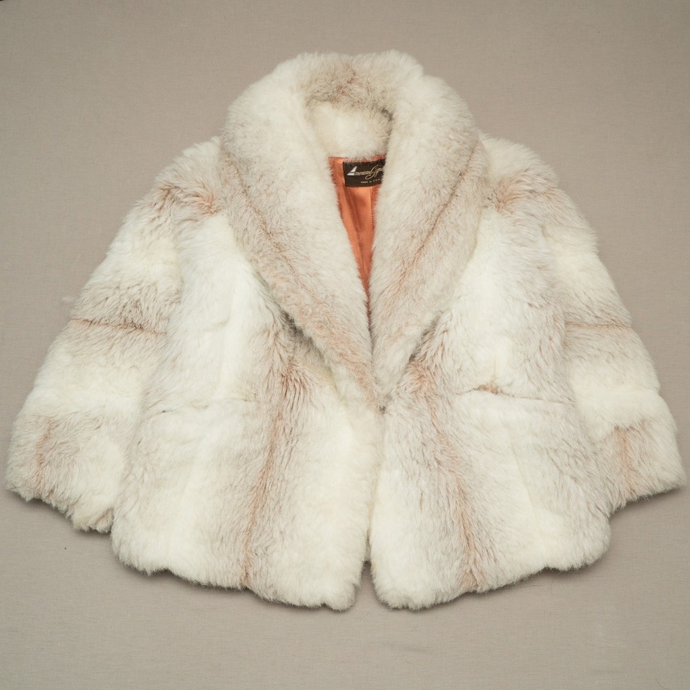 Vintage American Signature Faux Fur Mob Wife Hook Clasp Jacket Coat Adult 7/8 M